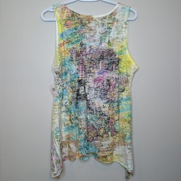 NWT Disney Parks Big Bang Paris Sheer Sleeveless Tank Top 2XL - Picture 3 of 9